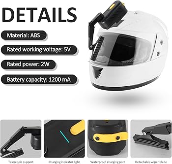 🏍️💦 Helmet Wipe™ – Conduce con visión total, incluso bajo la lluvia