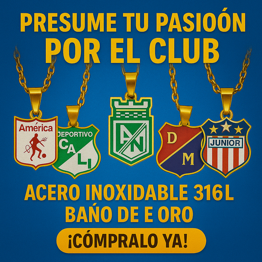 🔥Dijes originales de tu equipo favorito bañado en oro – ¡Incluye cadena GRATIS!✨
