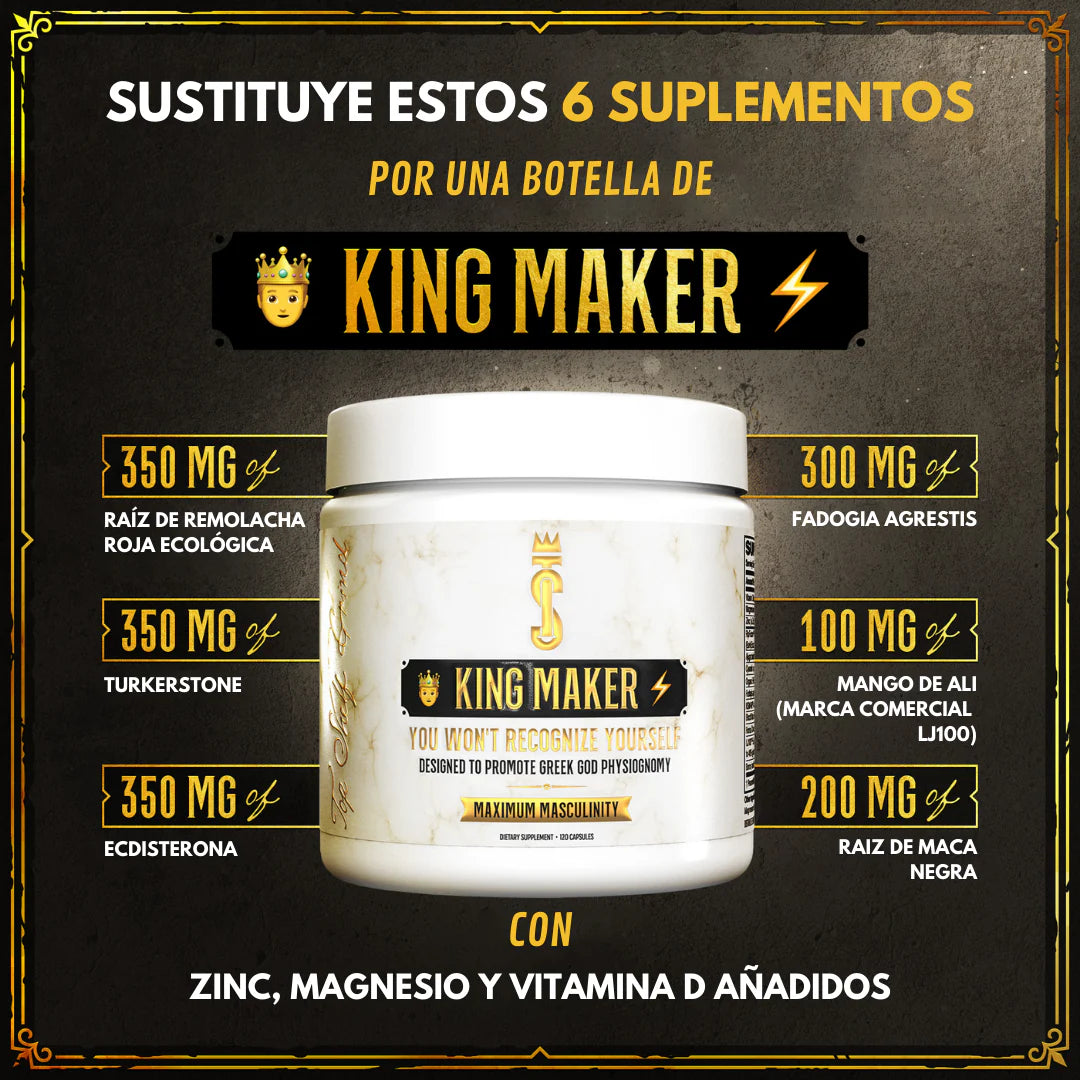 👑KingMaker® Plus X – Vitalidad Masculina en Cada Cápsula💪